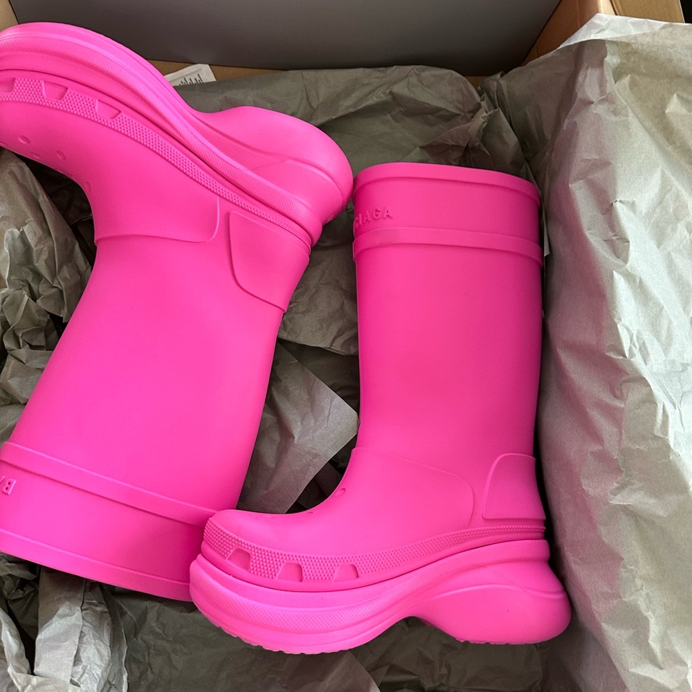 Balenciaga croc boots